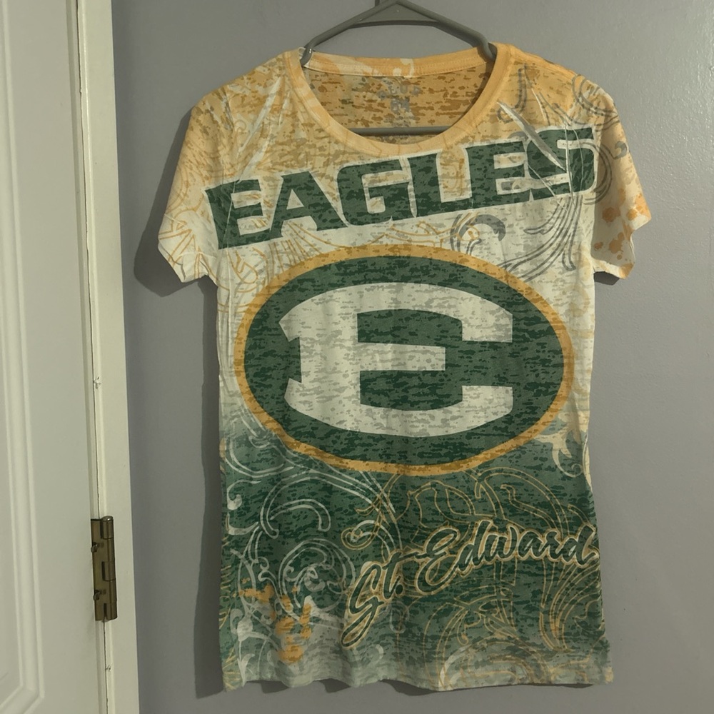 Blue 84 Tan and Green Graphic Tee